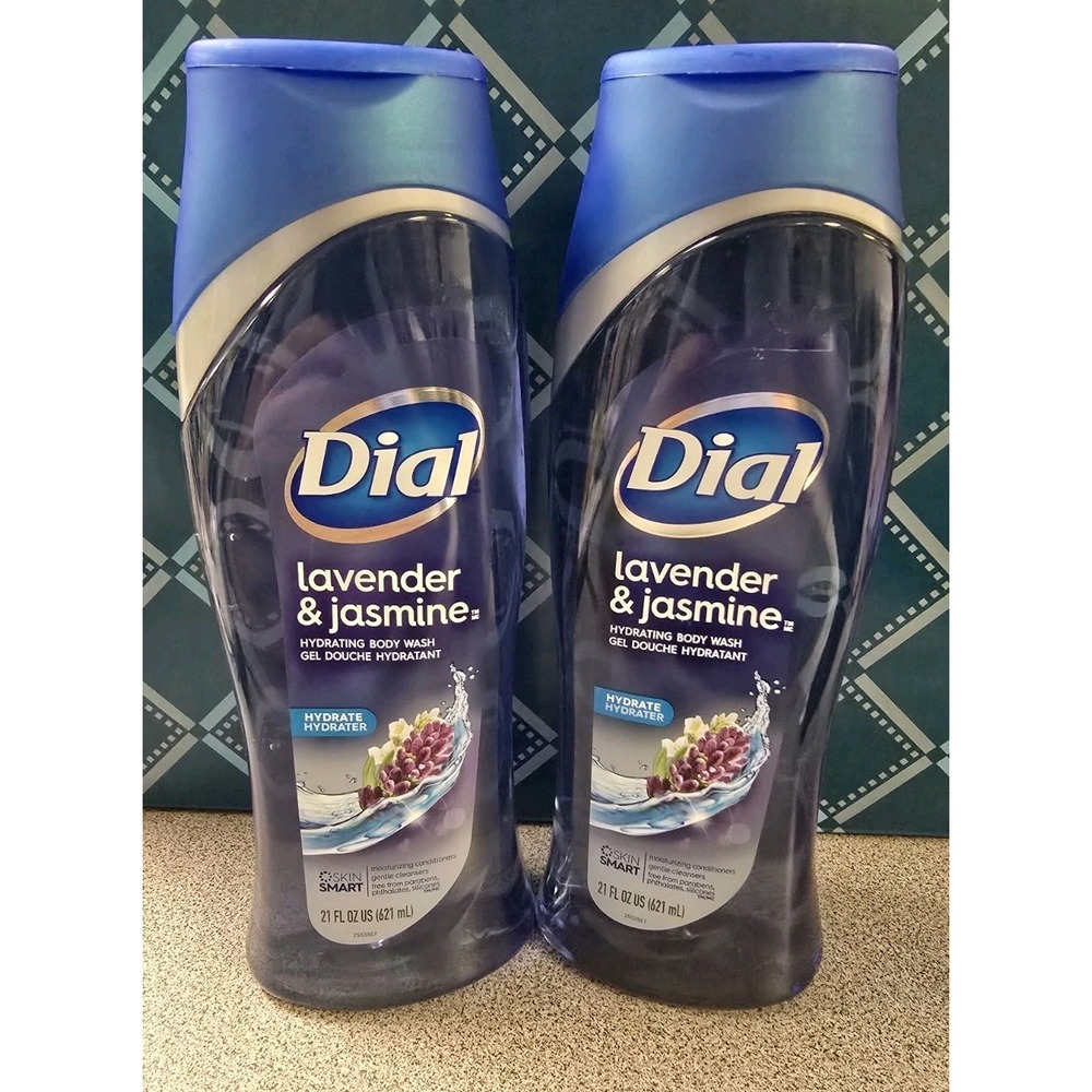 LOT OF 2 Dial Lavender & Jasmine Hydrating Body Wash / shower gel bath